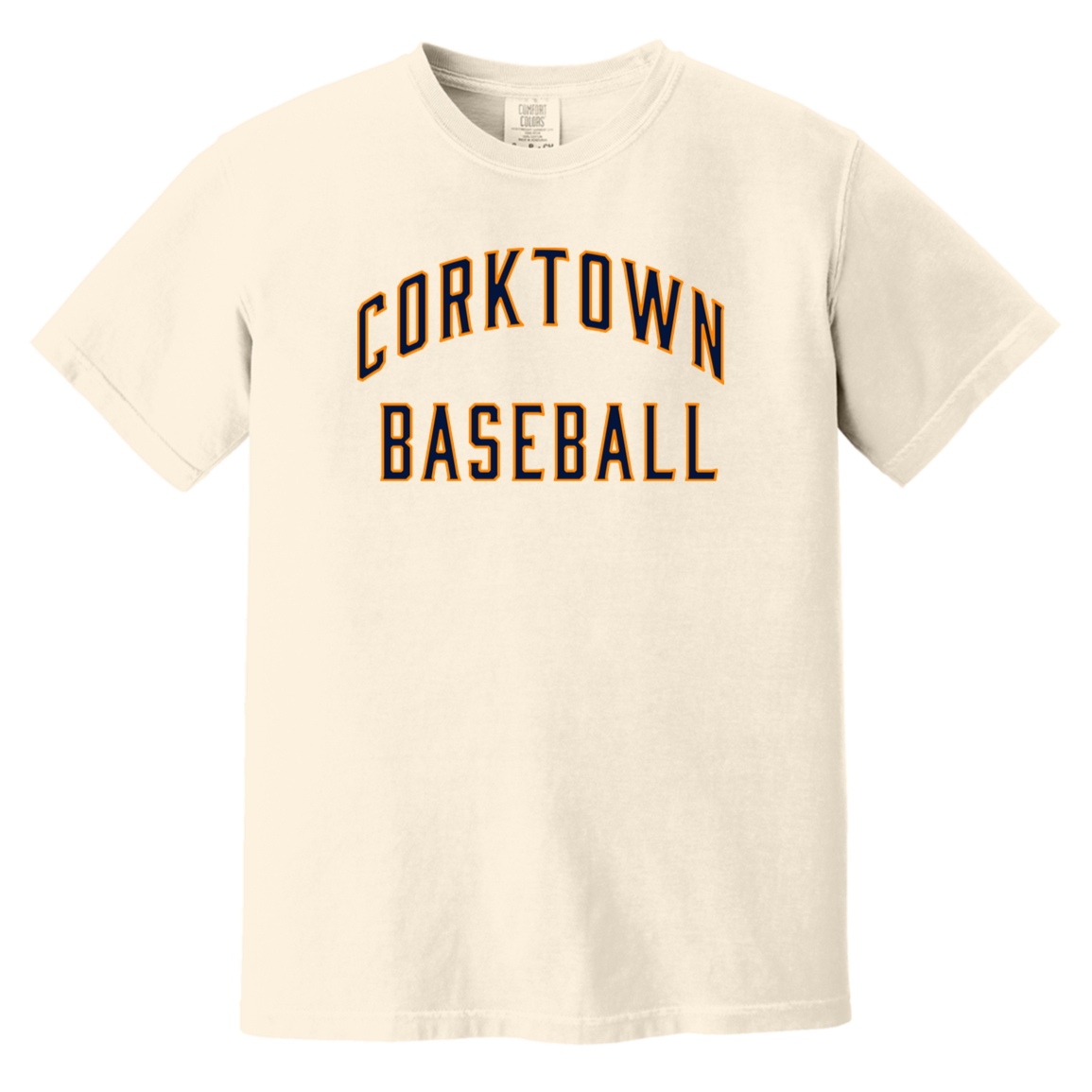Corktown Baseball - Navy + Orange Vintage Washed T-Shirt