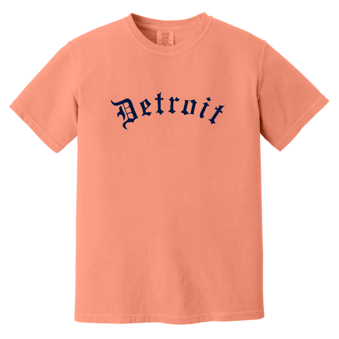Old English Detroit - Navy Vintage Washed T-Shirt