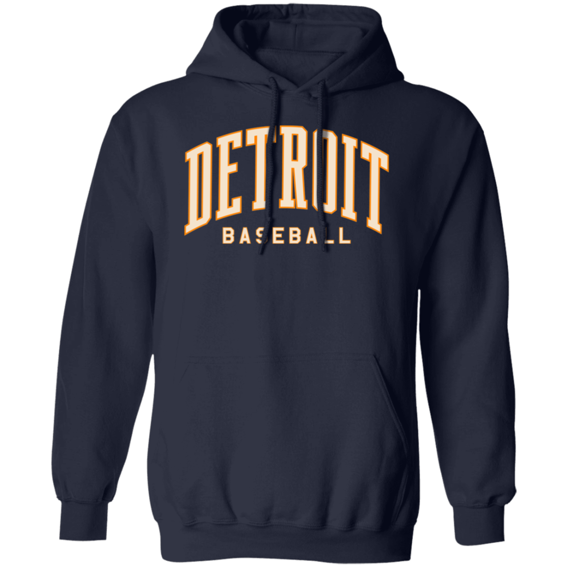 Detroit Baseball Arch - Ivory + Orange Unisex Classic Hoodie