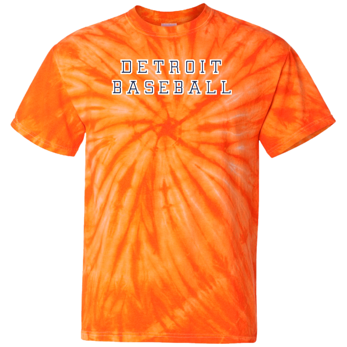 Detroit Baseball - Navy + White Unisex Tie Dye T-Shirt
