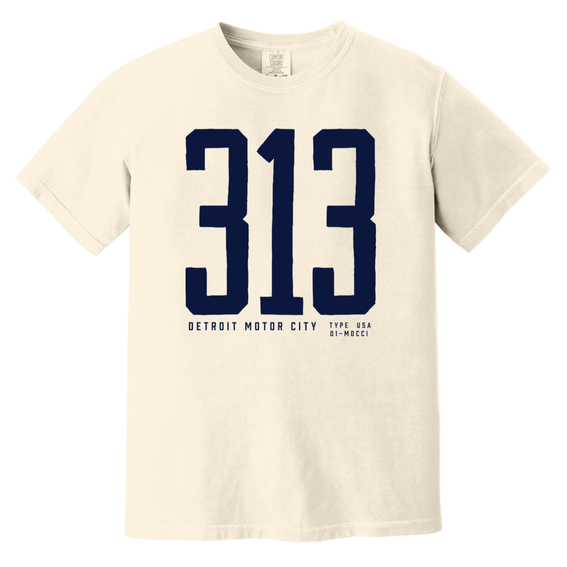 Detroit 313 - Navy Vintage Wash T-Shirt