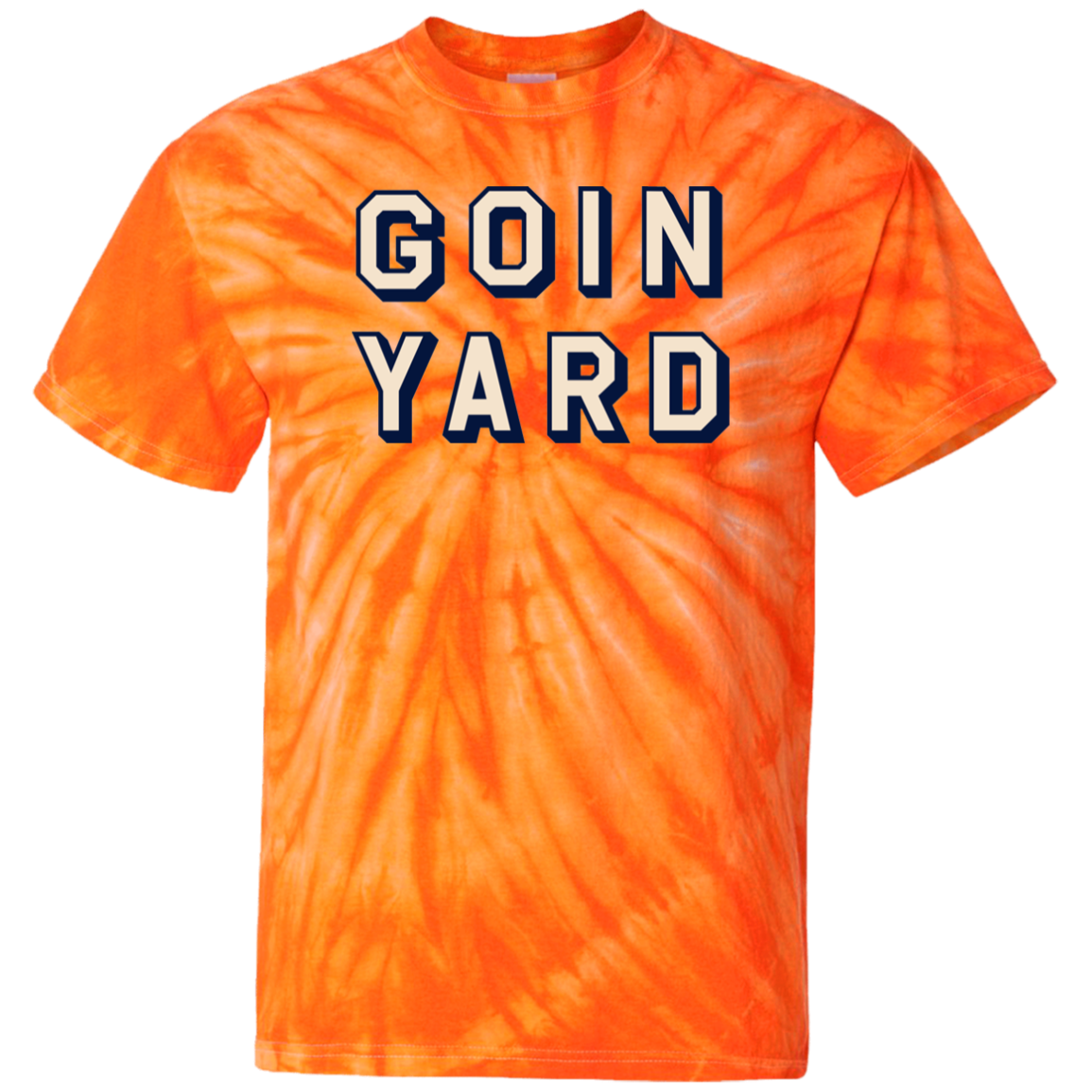 Goin Yard - Ivory + Navy Unisex Tie Dye T-Shirt