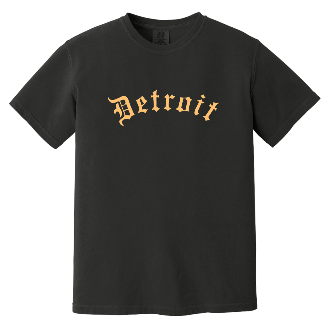 Old English Detroit - Lt Orange Vintage Washed T-Shirt