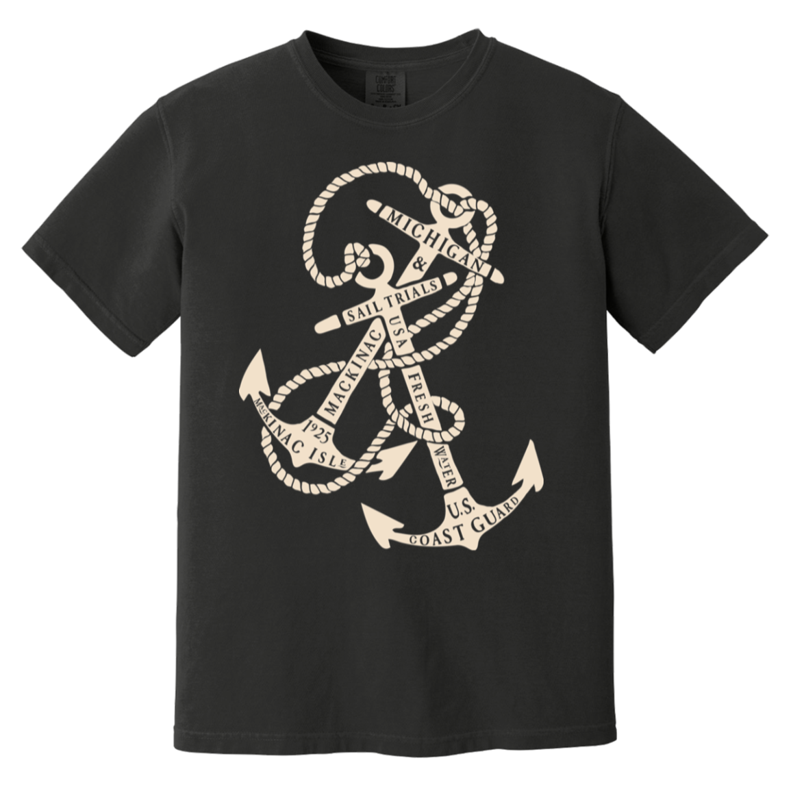 Michigan Anchor - Ivory Vintage Wash T-Shirt