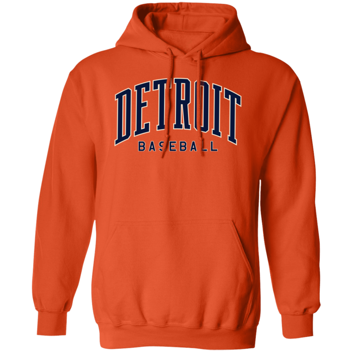 Detroit Baseball Arch - Navy + Ivory Unisex Classic Hoodie