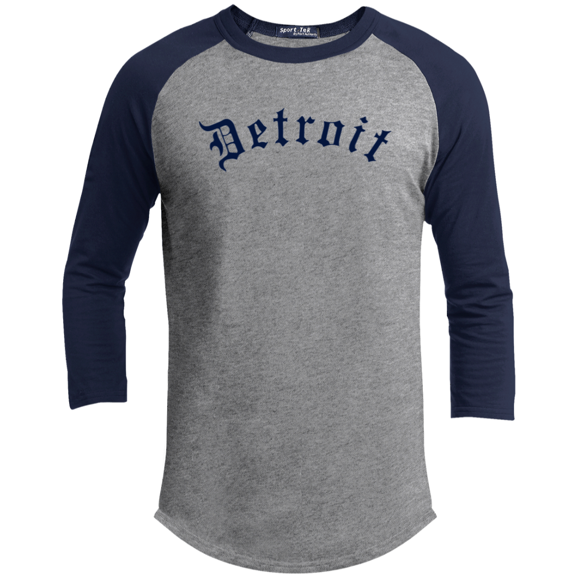 Old English Detroit - Navy Kids 3/4 Raglan Sleeve Shirt