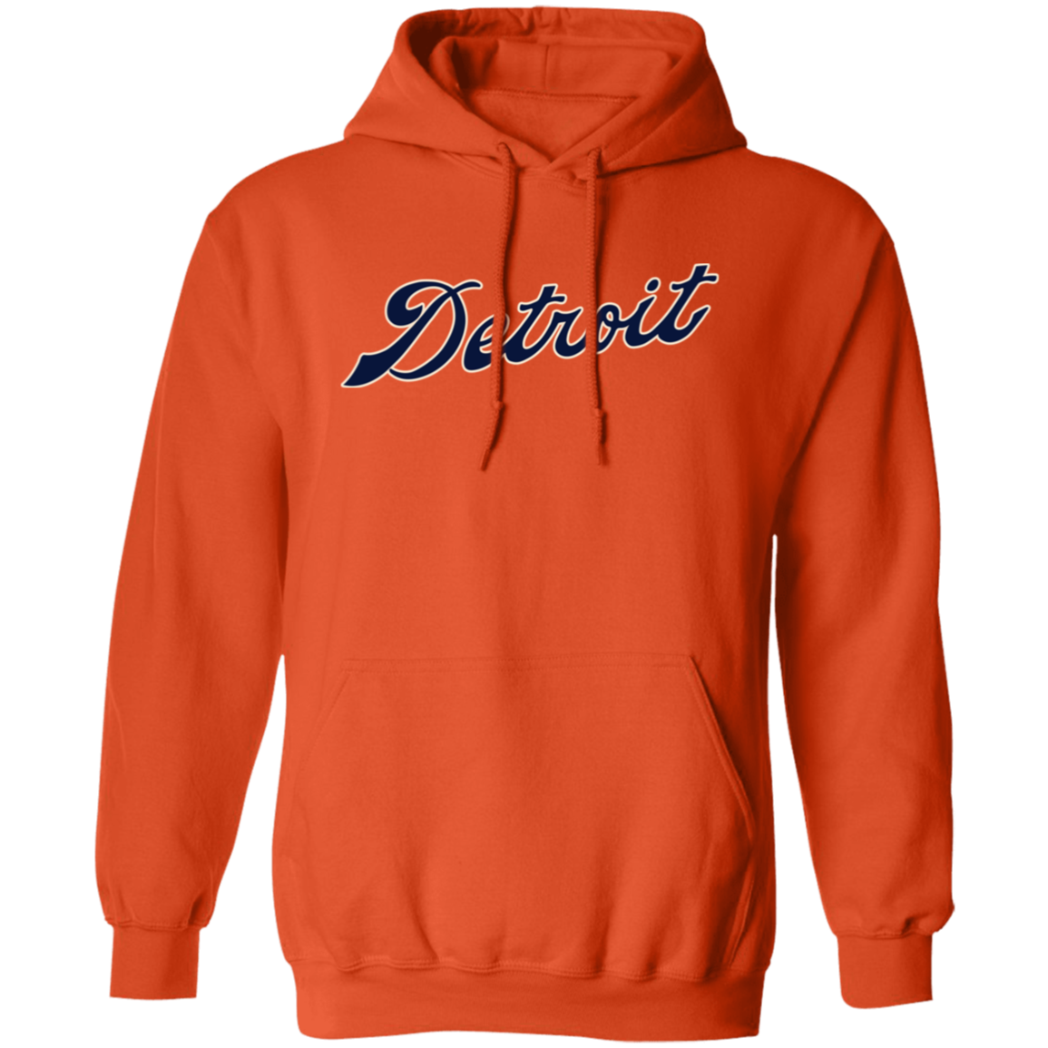 Detroit Script - Navy + Ivory Unisex Classic Hoodie