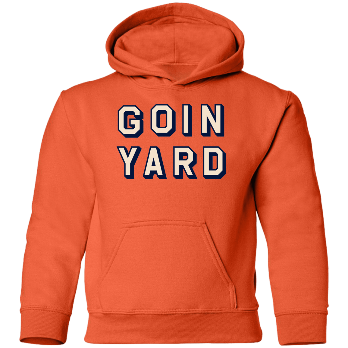 Goin Yard - Ivory + Navy Kids Unisex Classic Hoodie