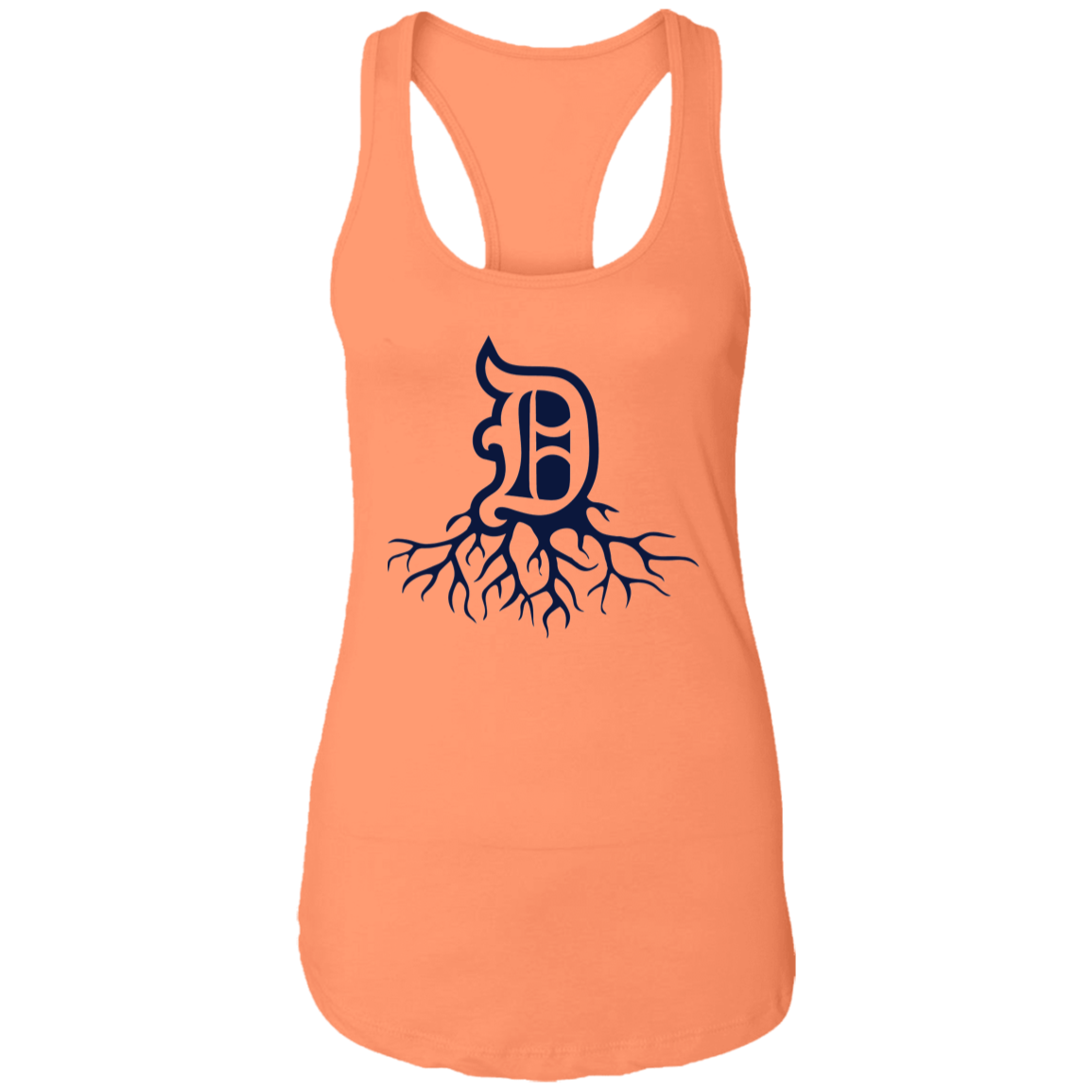 Detroit Roots - Navy Women's Racerback Tank