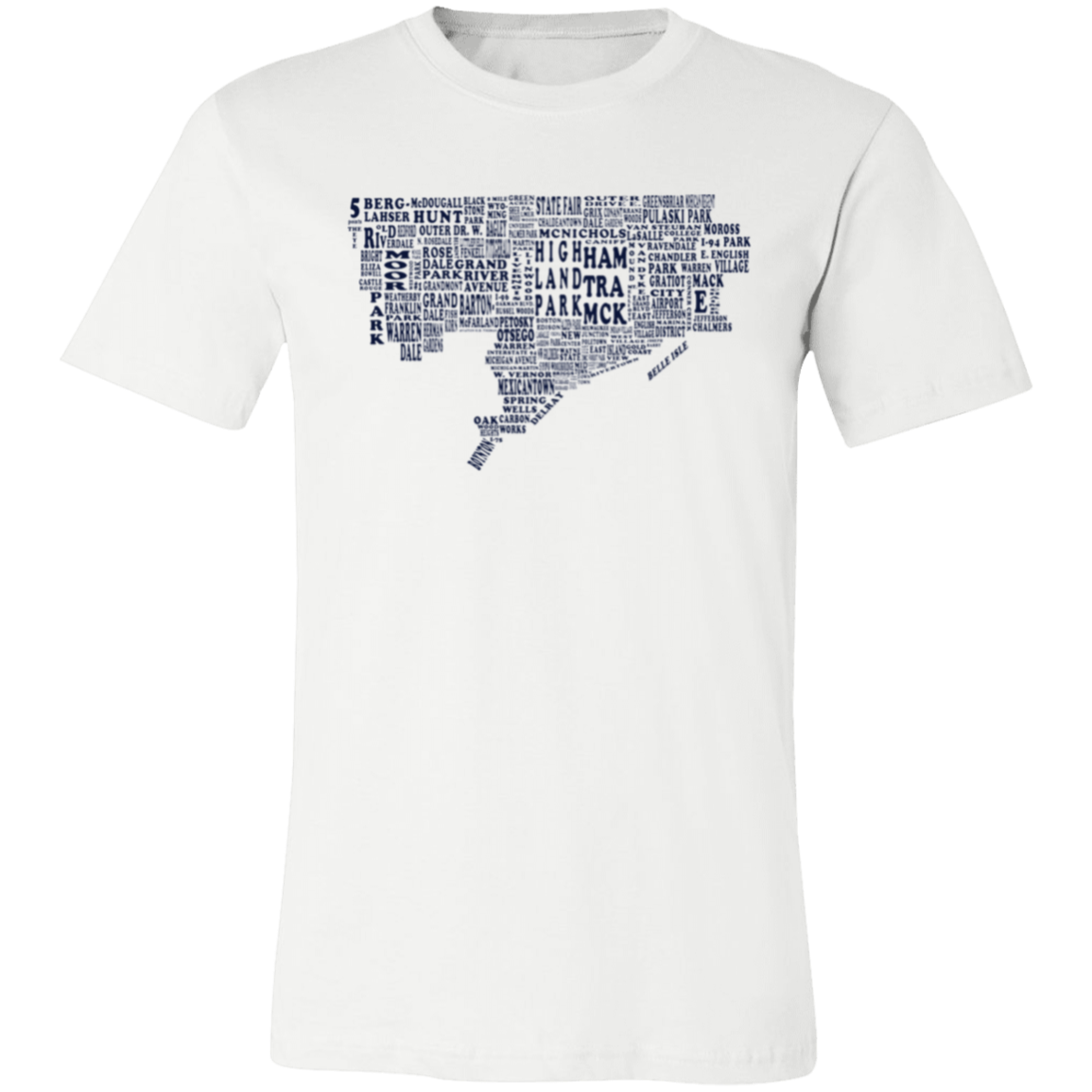 Detroit City Limits - Navy Unisex Classic T-Shirt