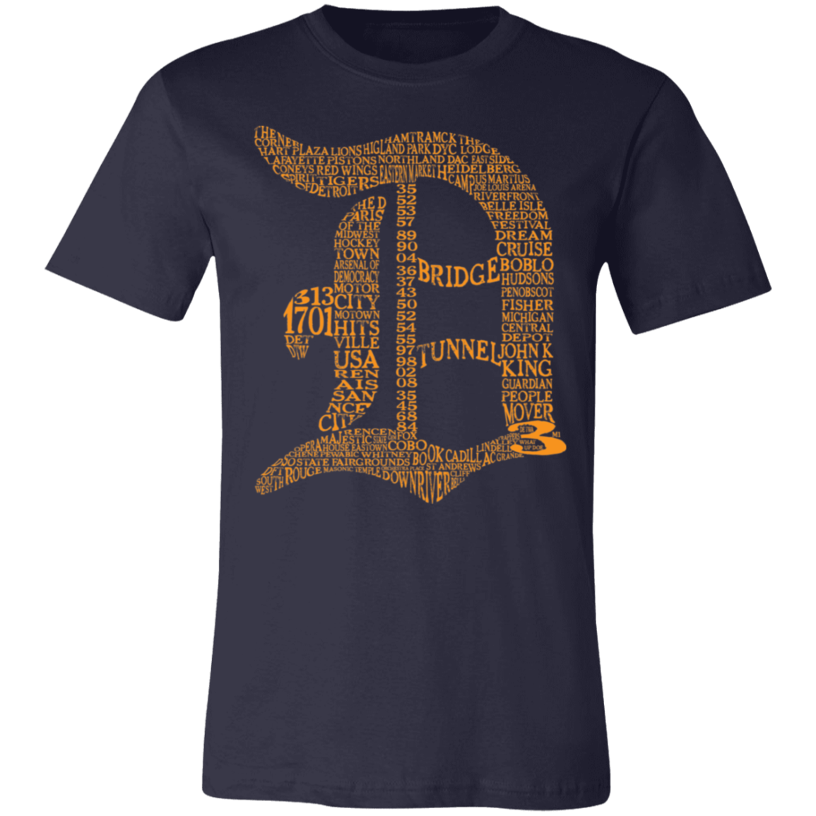 Detroit Icons - Orange Unisex Classic T-Shirt