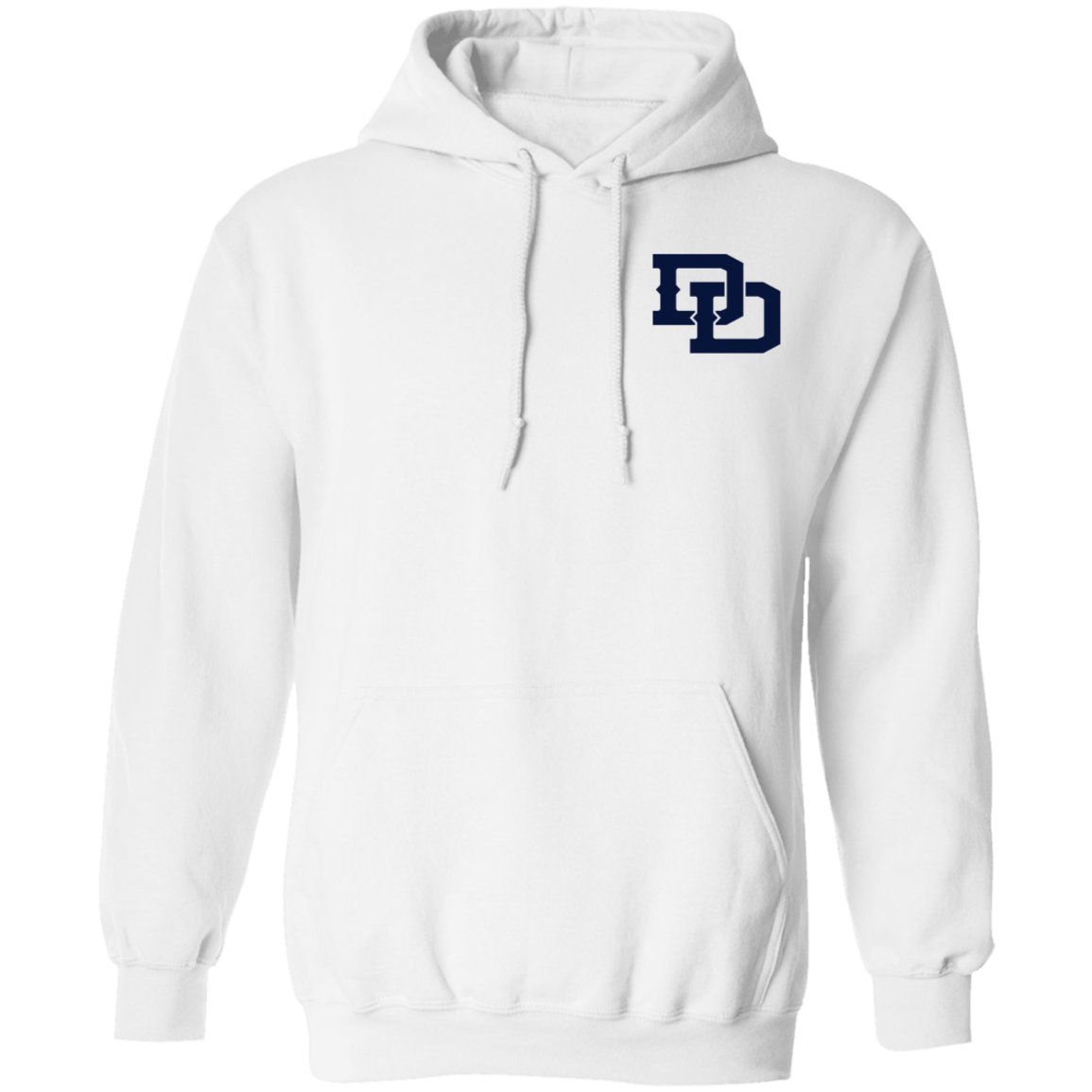 All Over Logos F - Navy Unisex Classic Hoodie