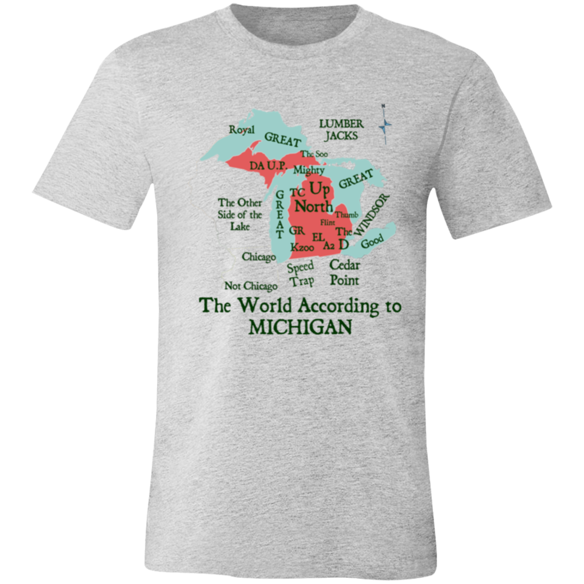World of Michigan - Red Unisex Classic T-Shirt