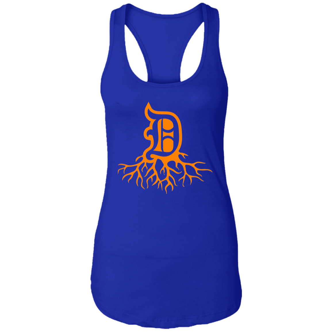 Detroit Roots - Orange Women's Racerback Tank