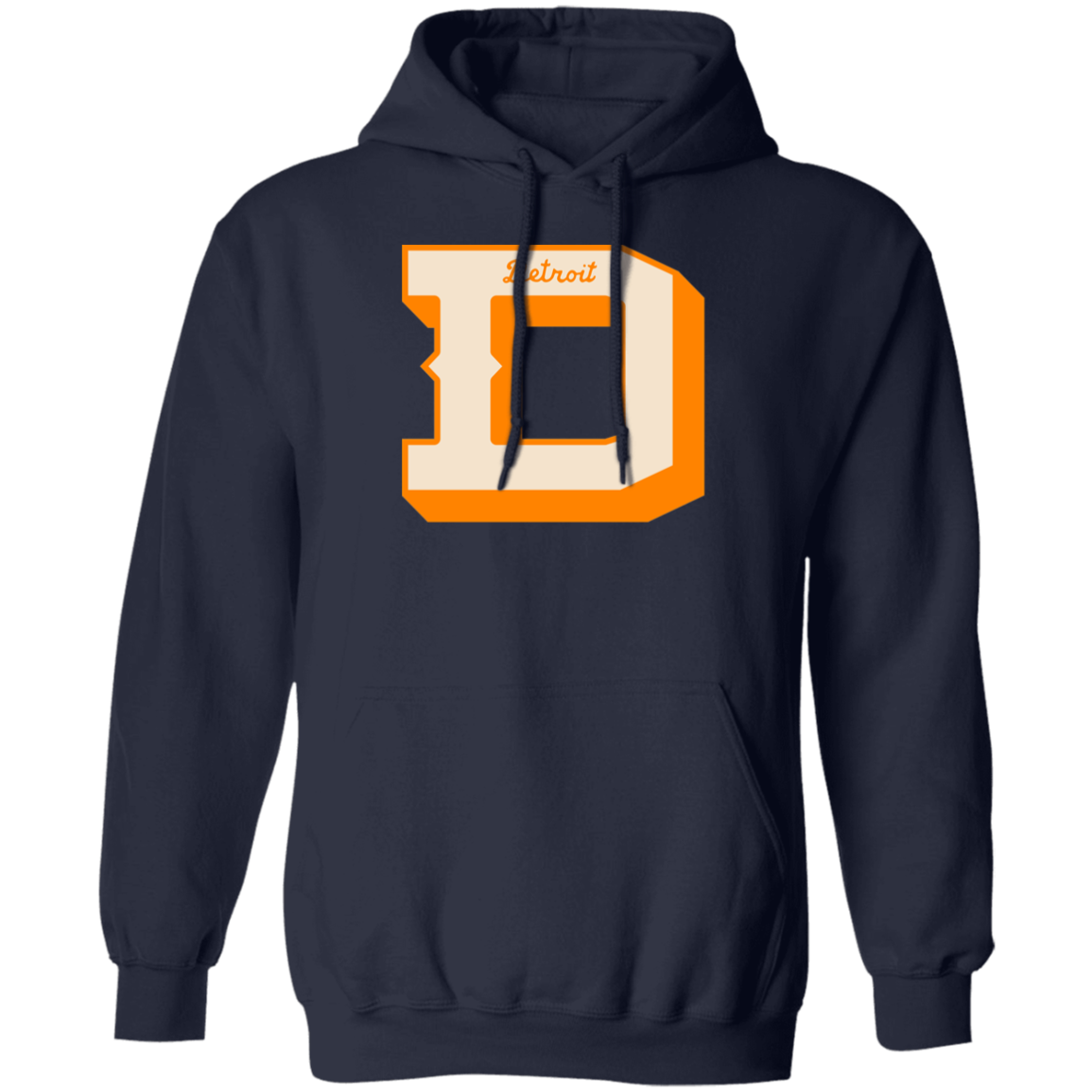 The D - Ivory + Orange Unisex Classic Hoodie