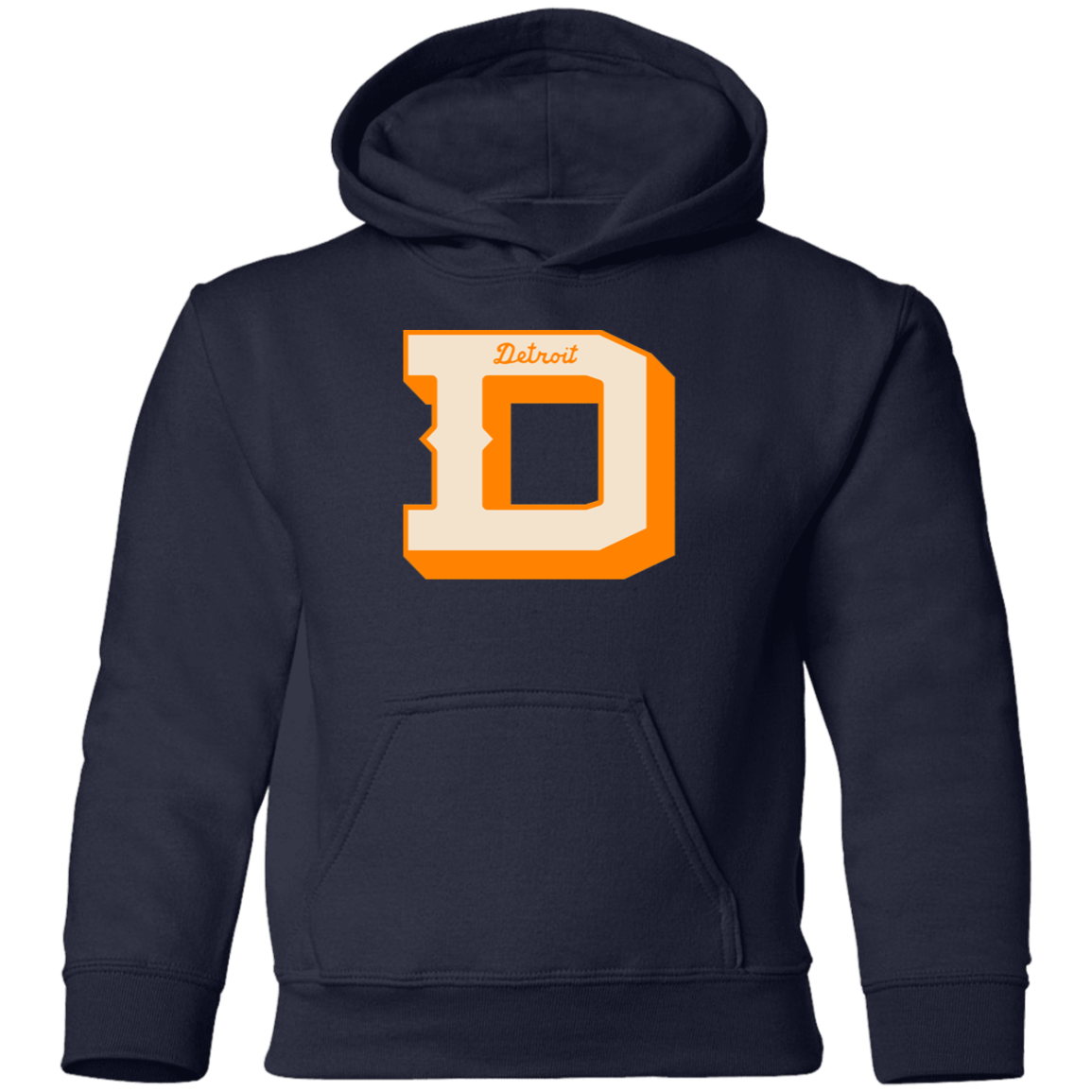 The D - Ivory + Orange Kids Unisex Classic Hoodie