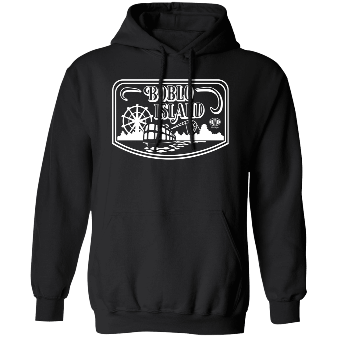 Boblo Island Logo - White Unisex Classic Hoodie