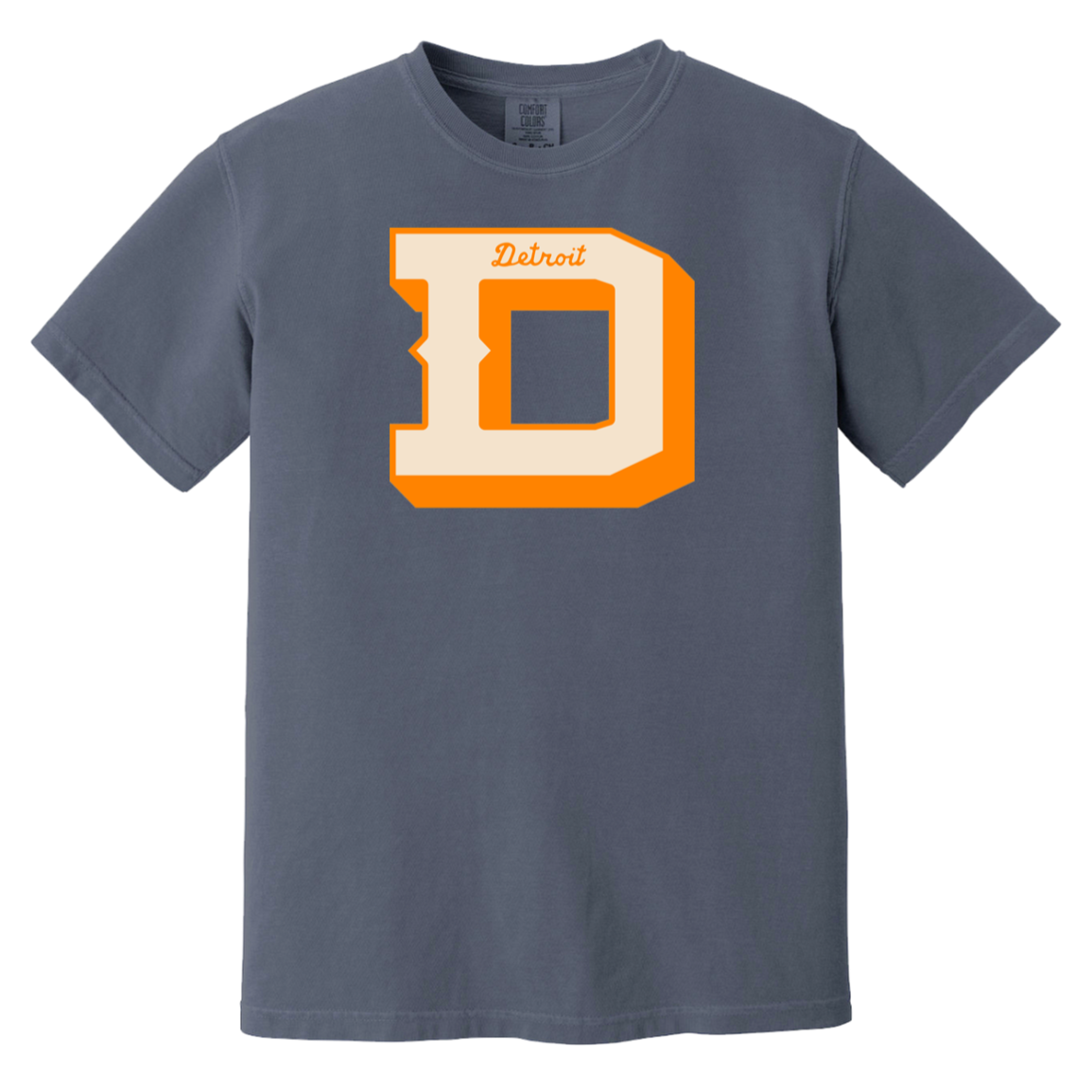 The D - Ivory + Orange Vintage Washed T-Shirt