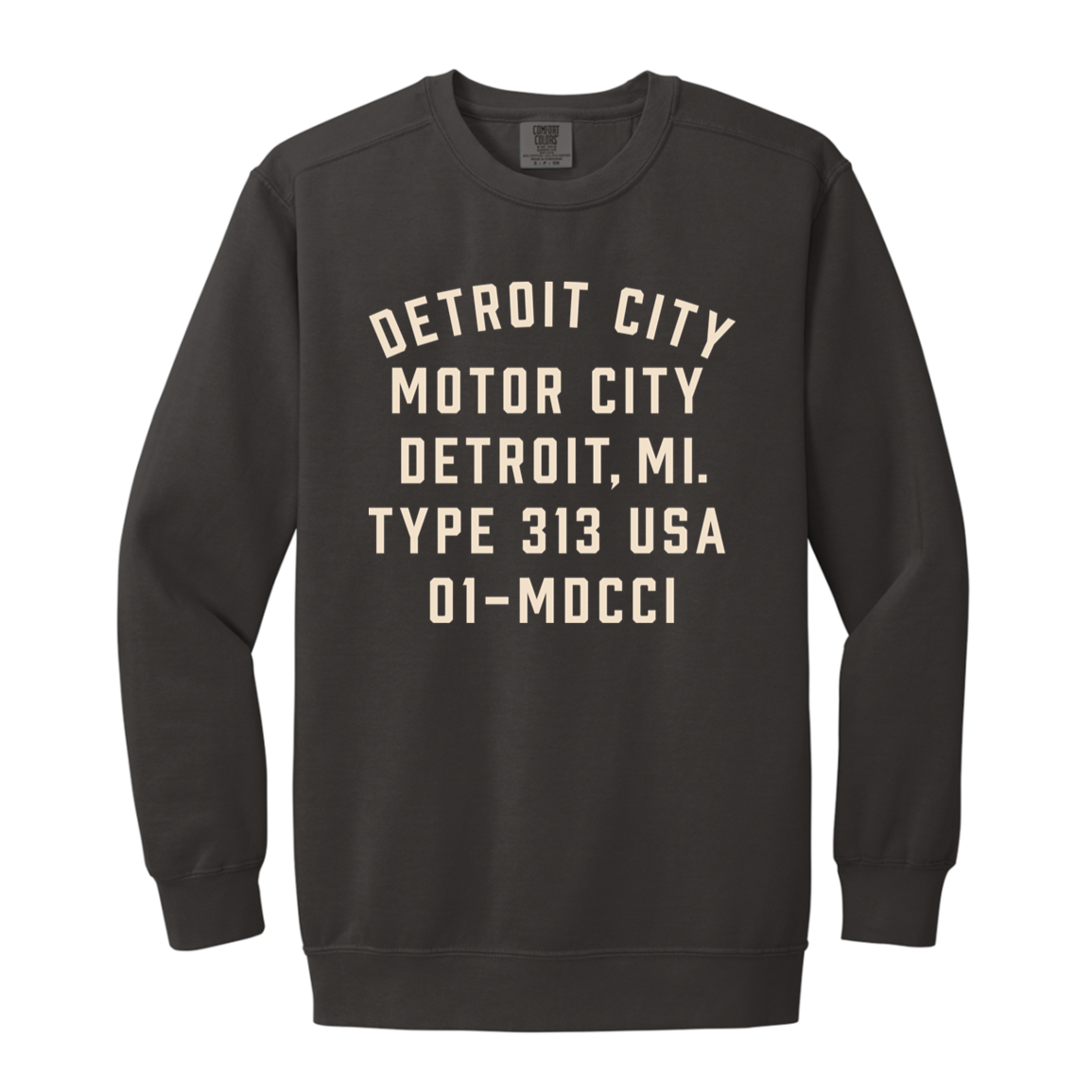 Detroit Work - Ivory Vintage Wash Crewneck Sweatshirt