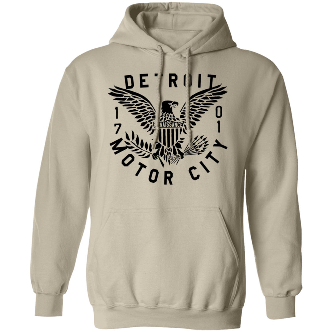 Detroit Eagle - Black Unisex Classic Hoodie