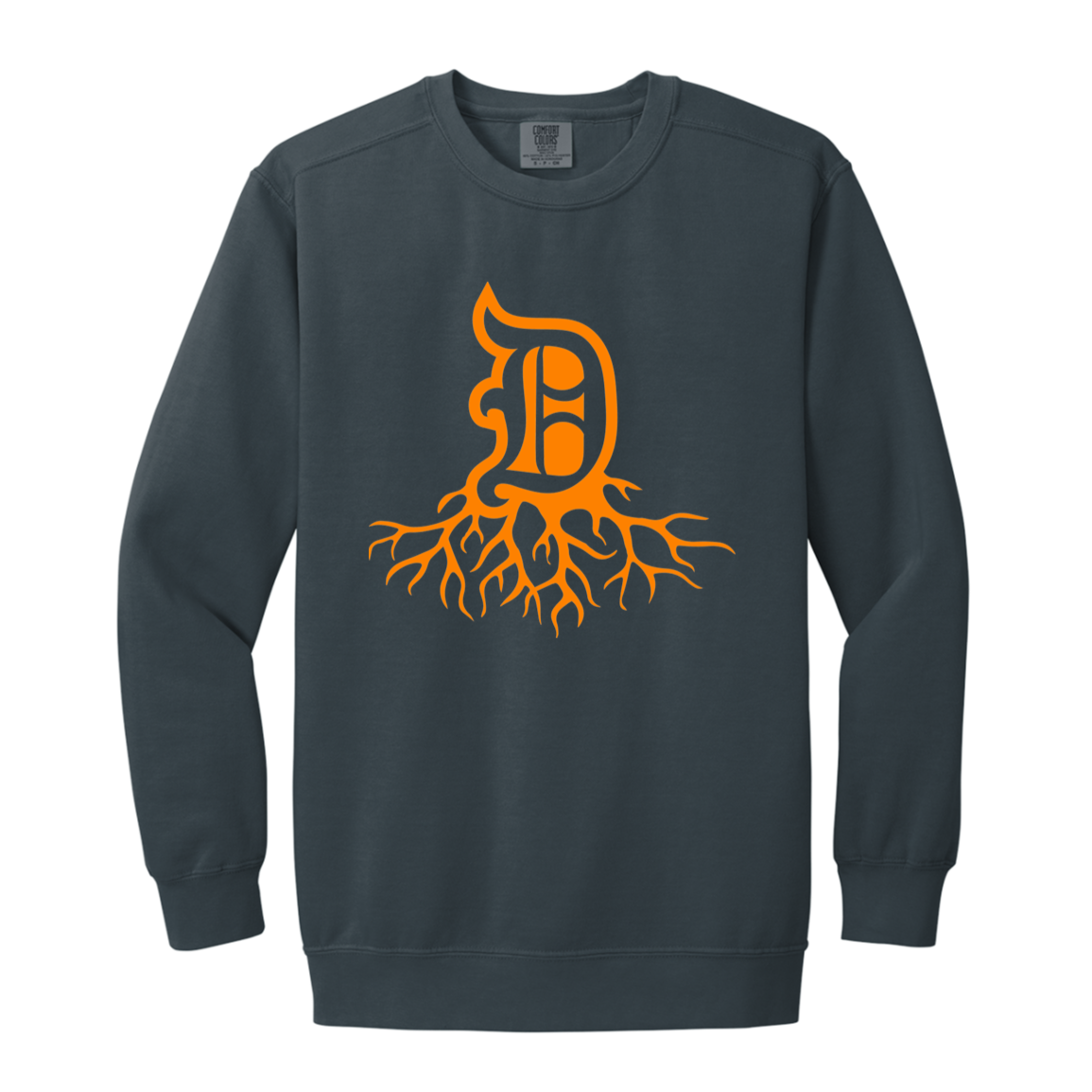 Detroit Roots - Orange Vintage Wash Crewneck Sweatshirt