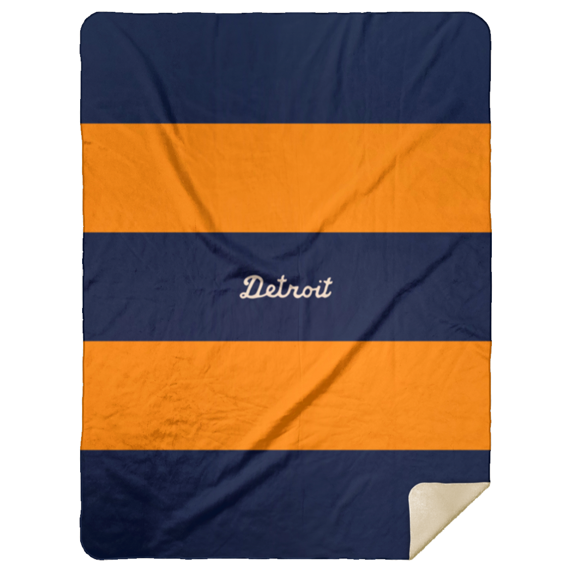 Detroit Baseball Stripe - Comfy Cozy Stadium Blanket 60x80
