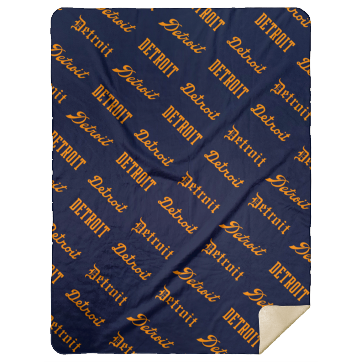 Detroit Baseball - Allover Comfy Cozy Stadium Blanket 60x80