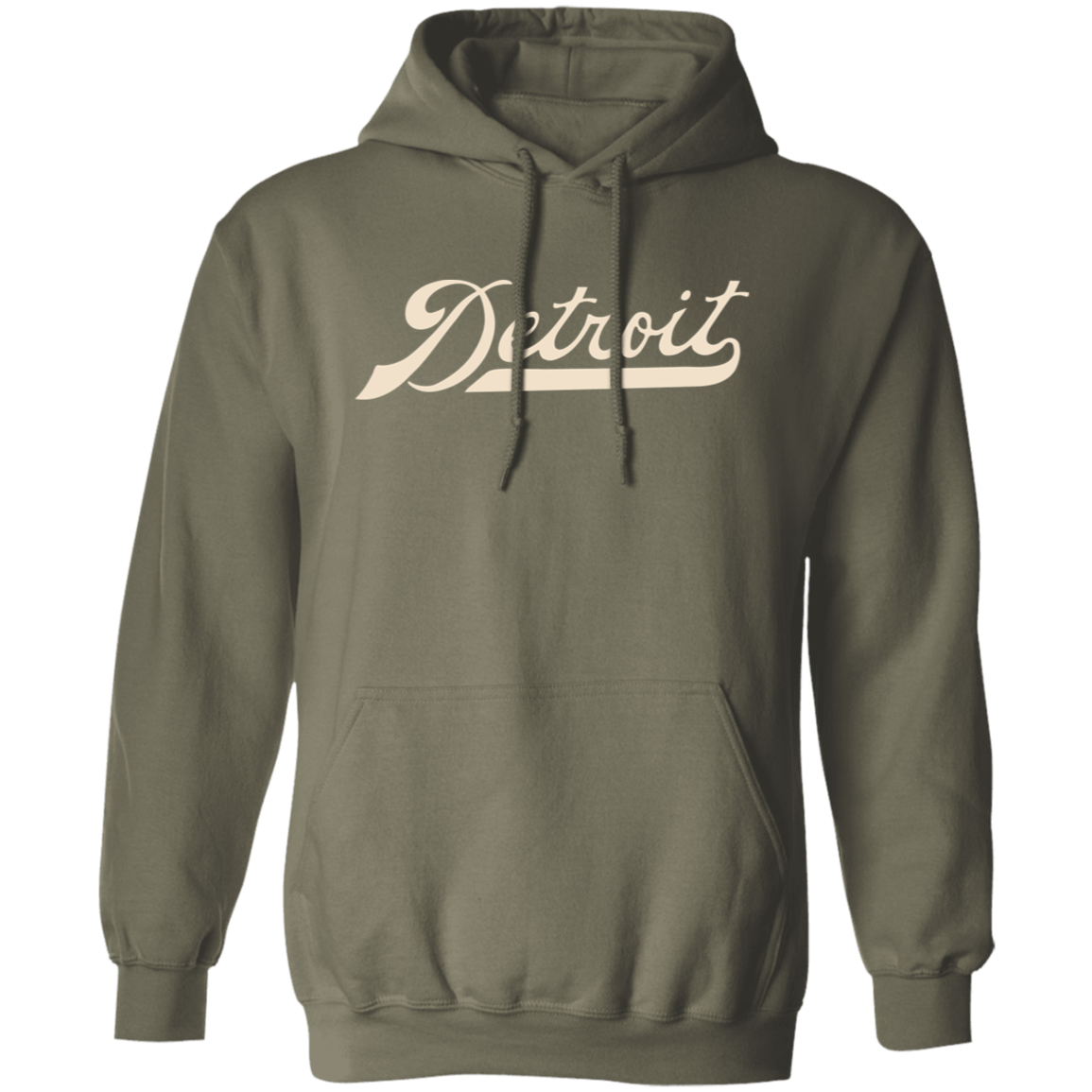 Detroit Work Script - Ivory Unisex Classic Hoodie