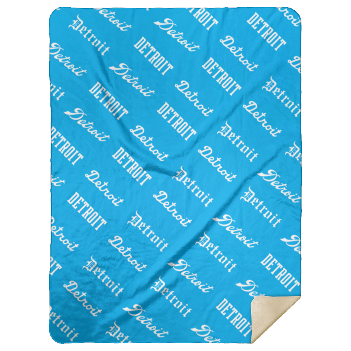 Detroit Football - Allover Comfy Cozy Stadium Blanket 60x80
