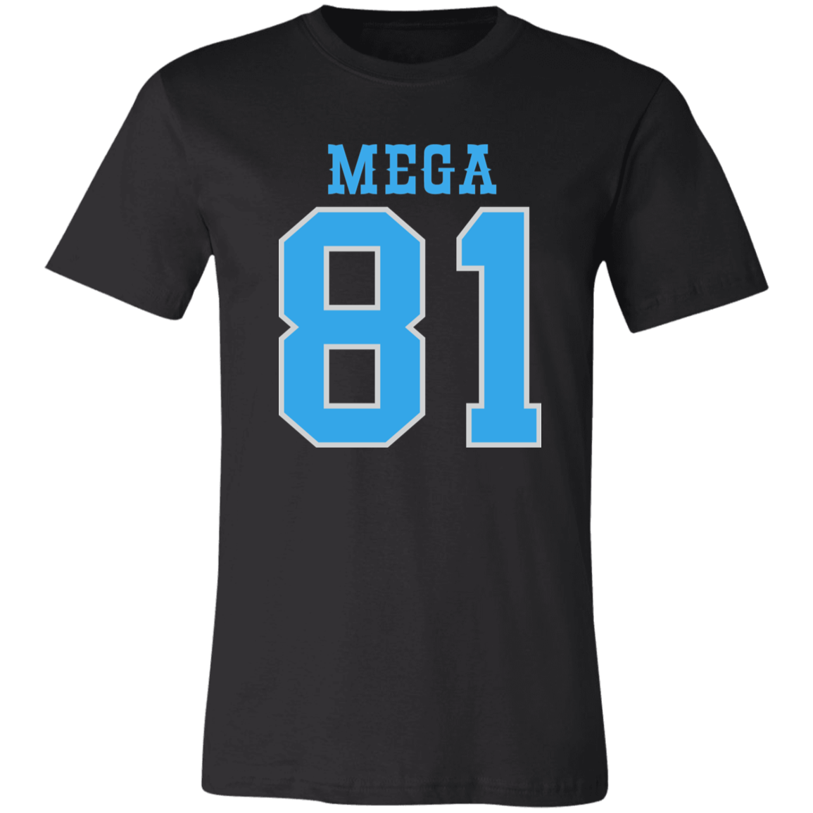 Detroit Football Number 81 - Light Blue + Silver Unisex Classic T-Shirt