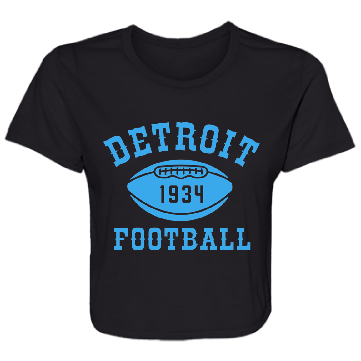 Detroit Football Club - Light Blue Flowy Cropped Tee