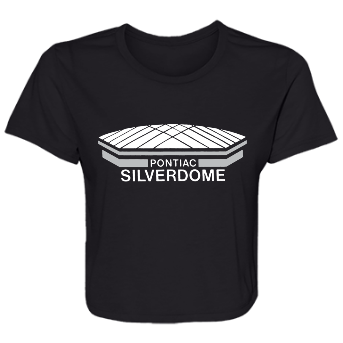 Detroit Football Silverdome Flowy Cropped Tee