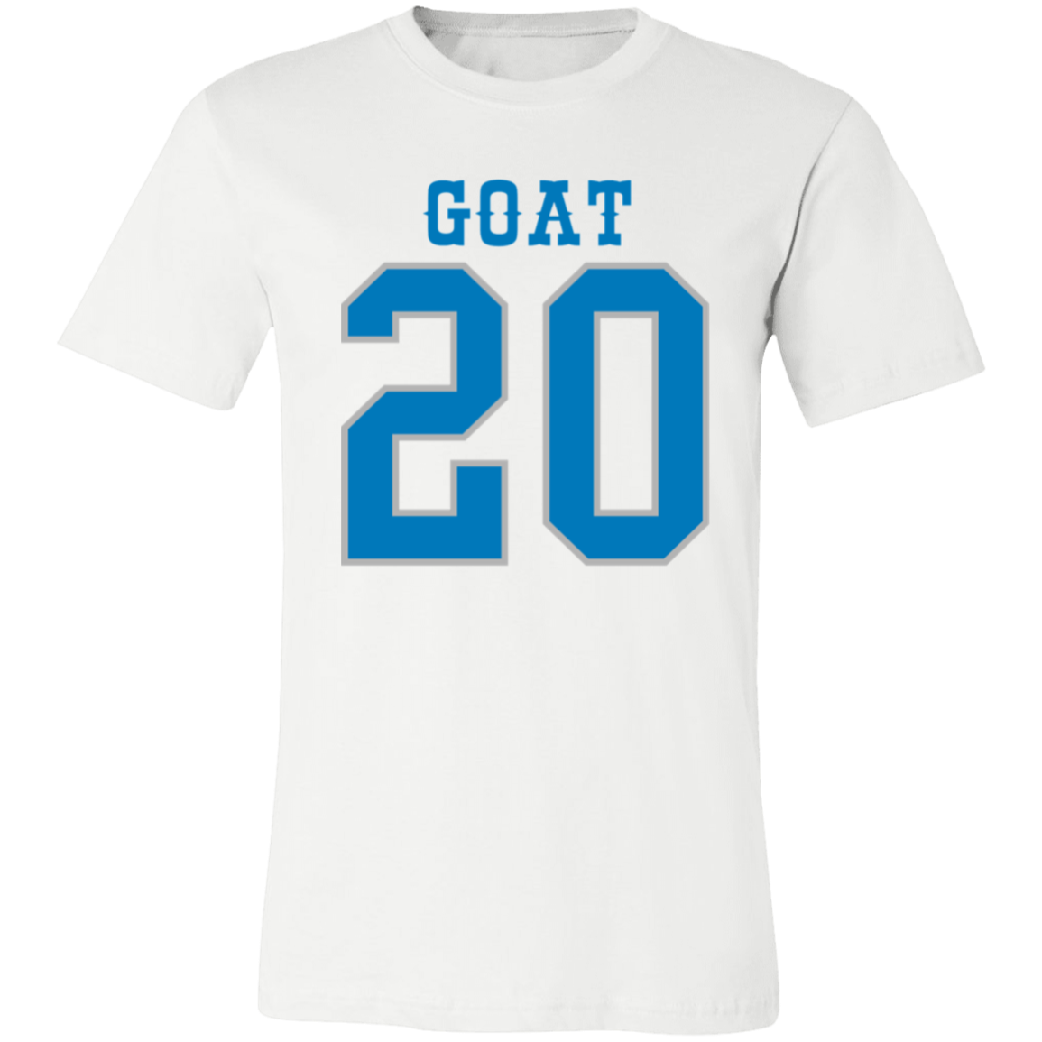 Detroit Football Number 20 - Dark Blue + Silver Unisex Classic T-Shirt