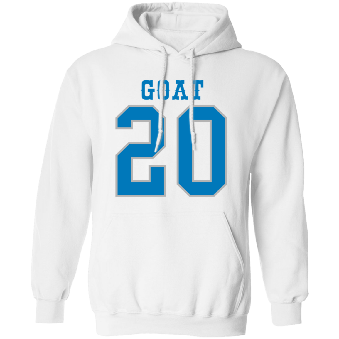 Detroit Football Number 20 - Dark Blue + Silver Classic Unisex Hoodie