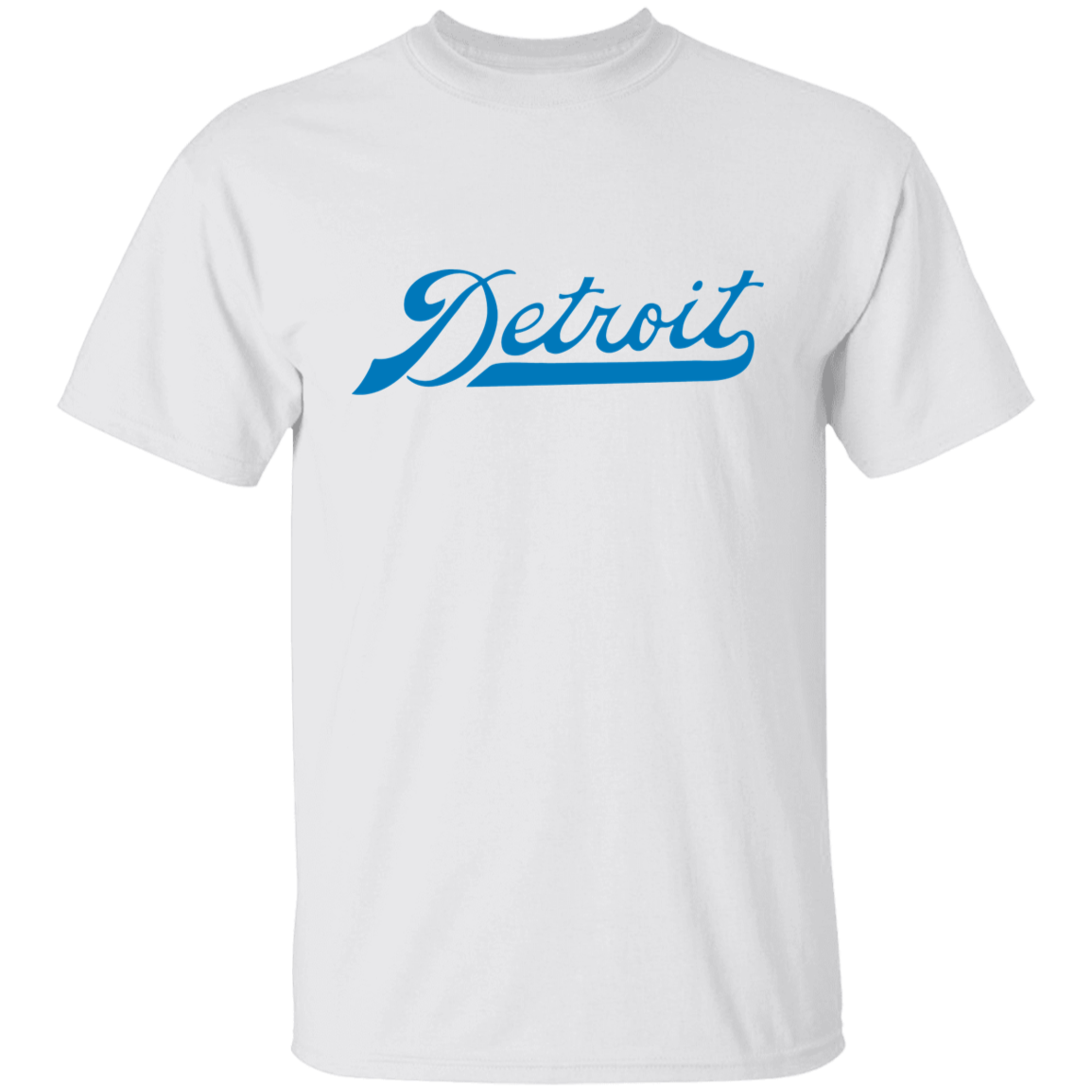 Detroit Football Script - Blue Kids Unisex Classic T-Shirt