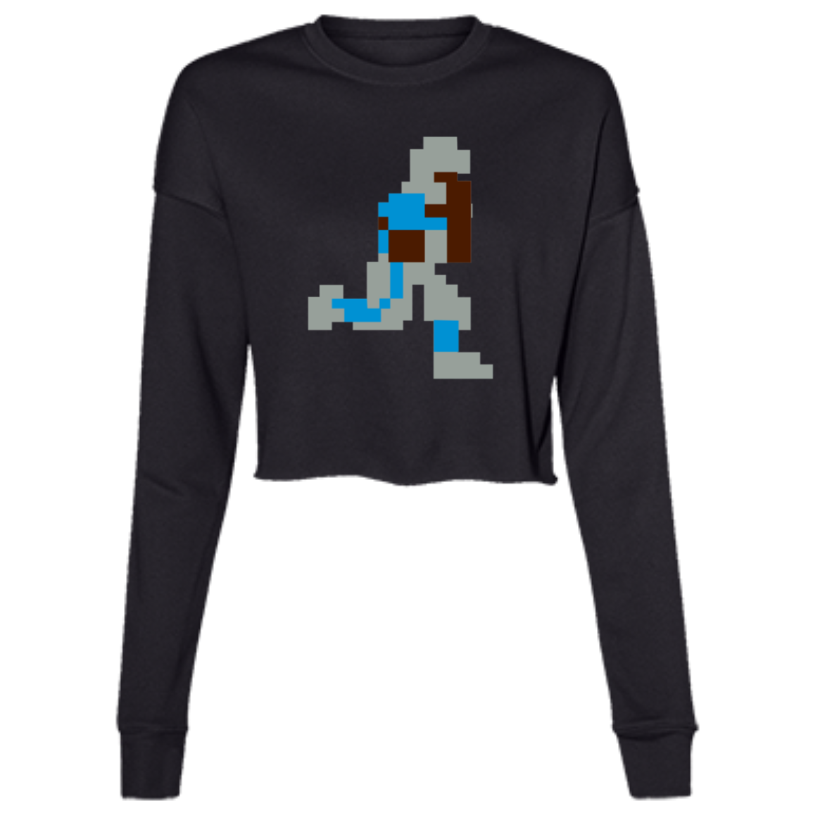 Detroit Football Goat Women's Cropped Crewneck Sweatshirt