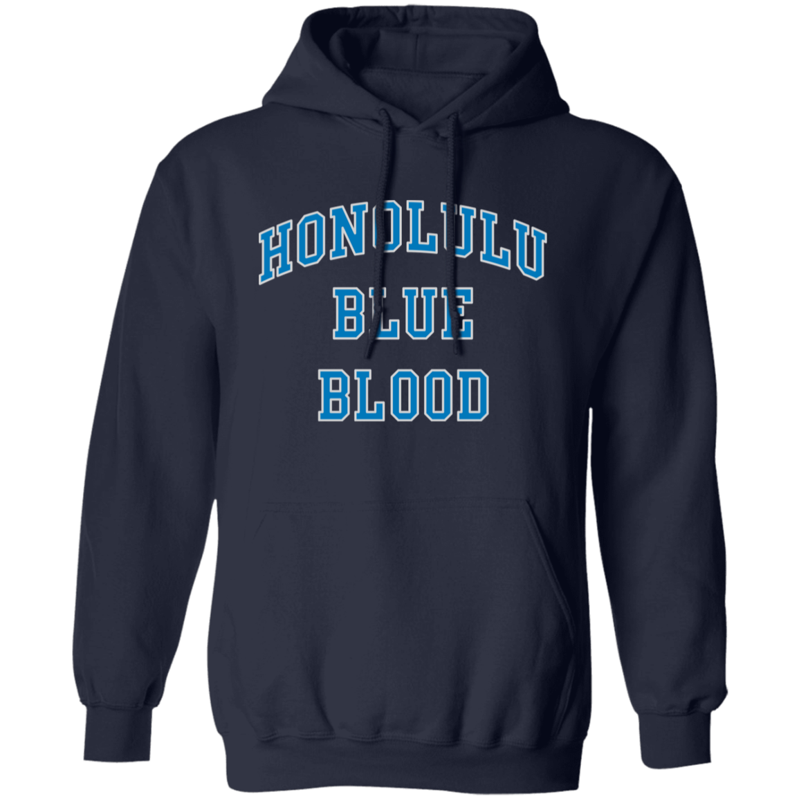 Honolulu Blue Blood - Blue + Light Silver Classic Unisex Hoodie