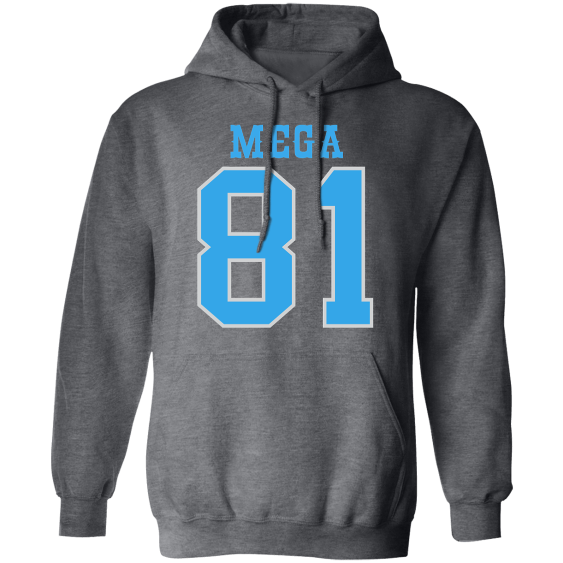 Detroit Football Number 81 - Light Blue + Silver Classic Unisex Hoodie