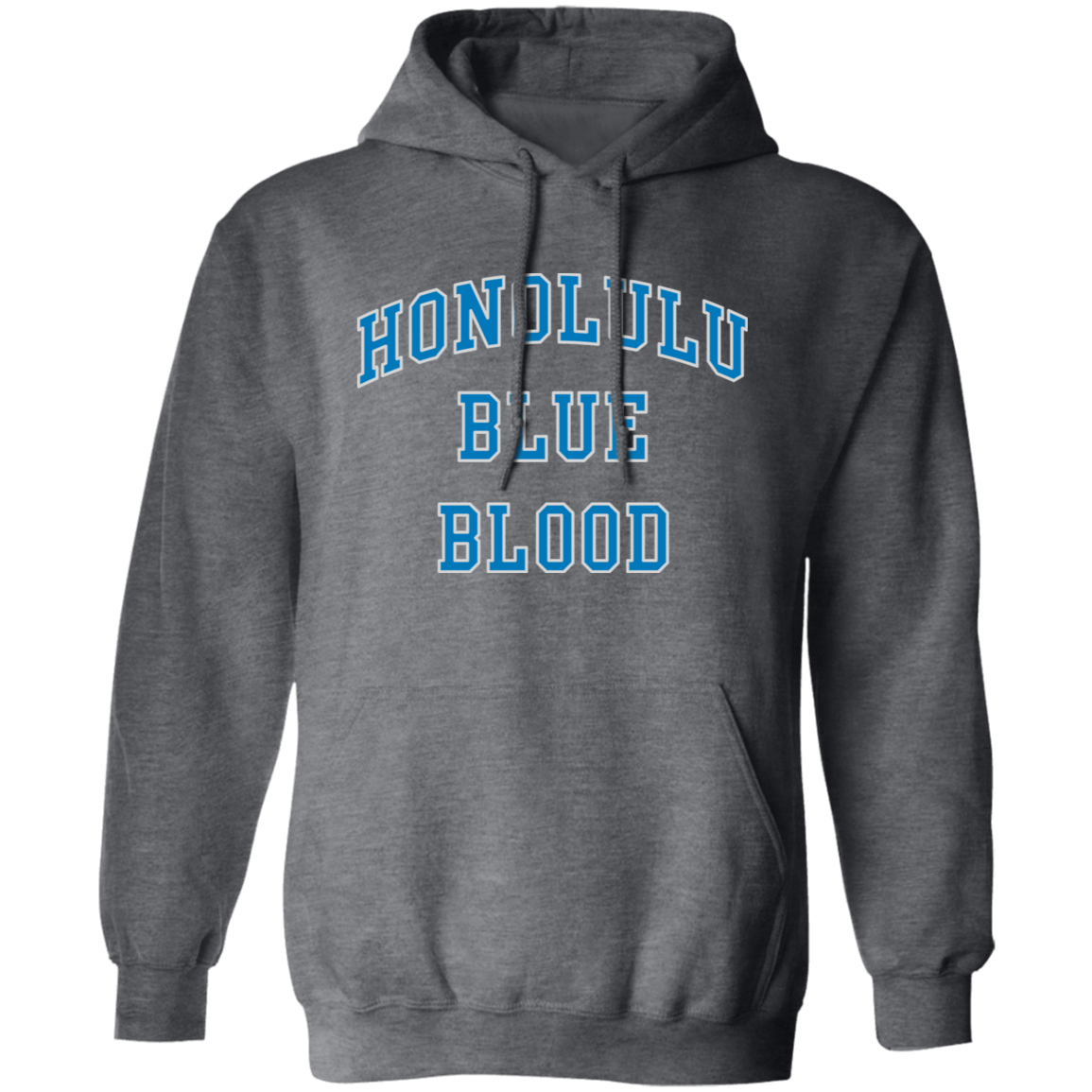 Honolulu Blue Blood - Blue + Light Silver Classic Unisex Hoodie