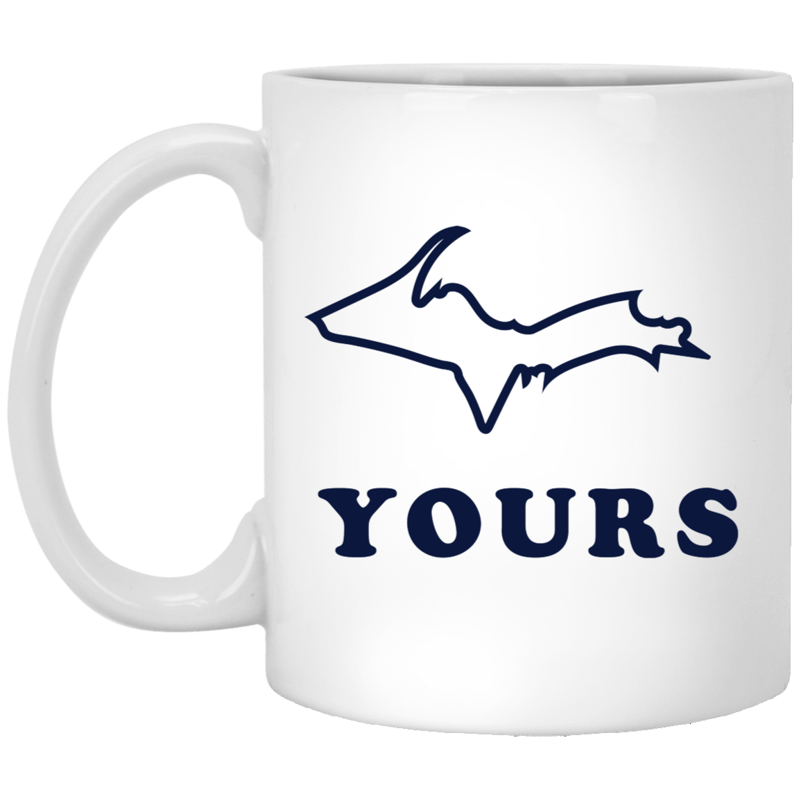 UP Yours - Navy White Mug