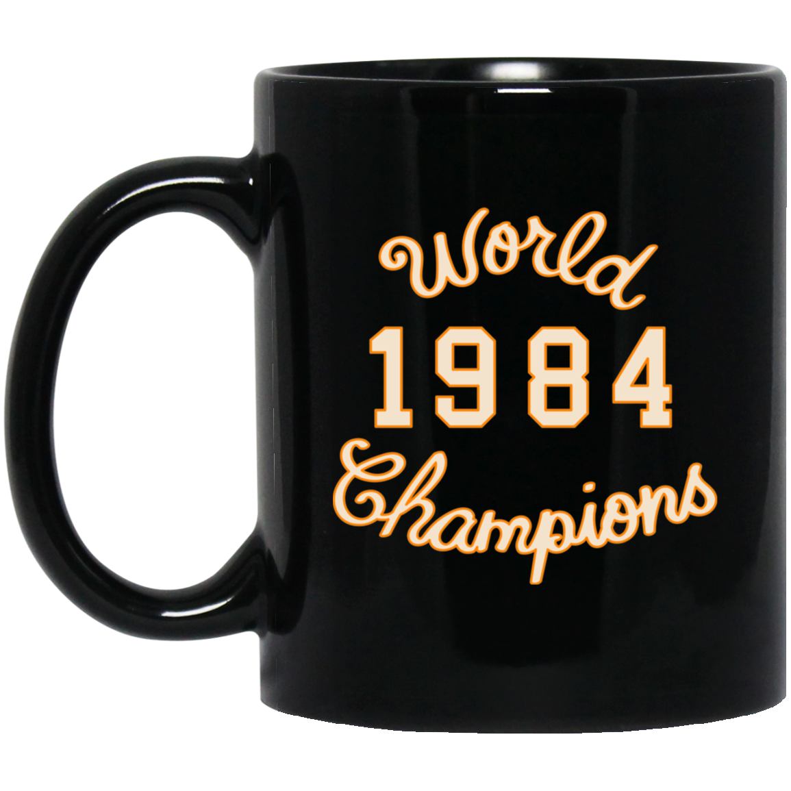 World Champions - Ivory + Orange Black Mug