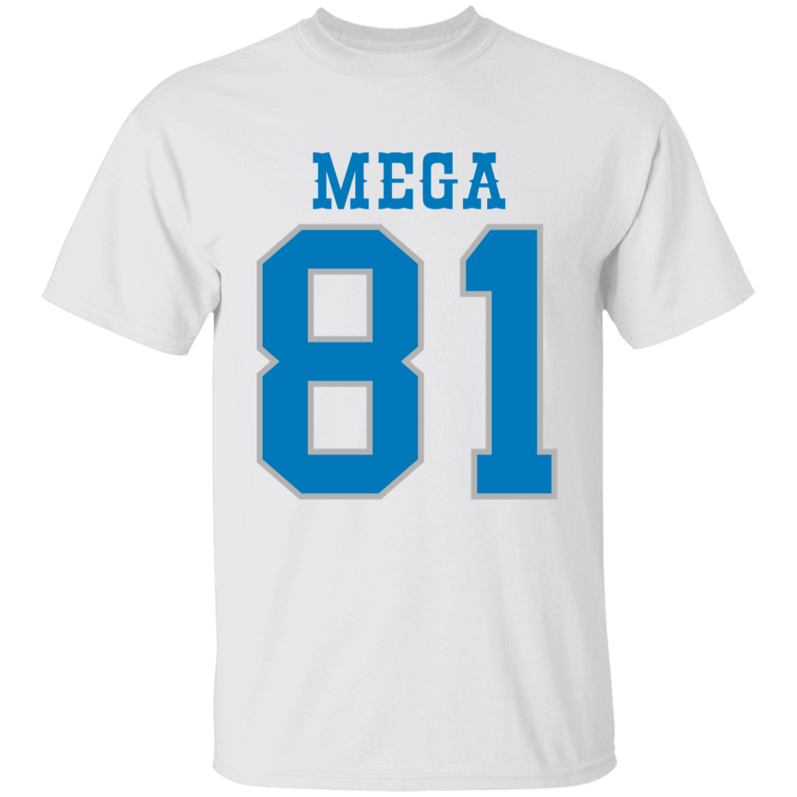 Detroit Football Number 81 - Dark Blue + Silver Kids Unisex Classic T-Shirt