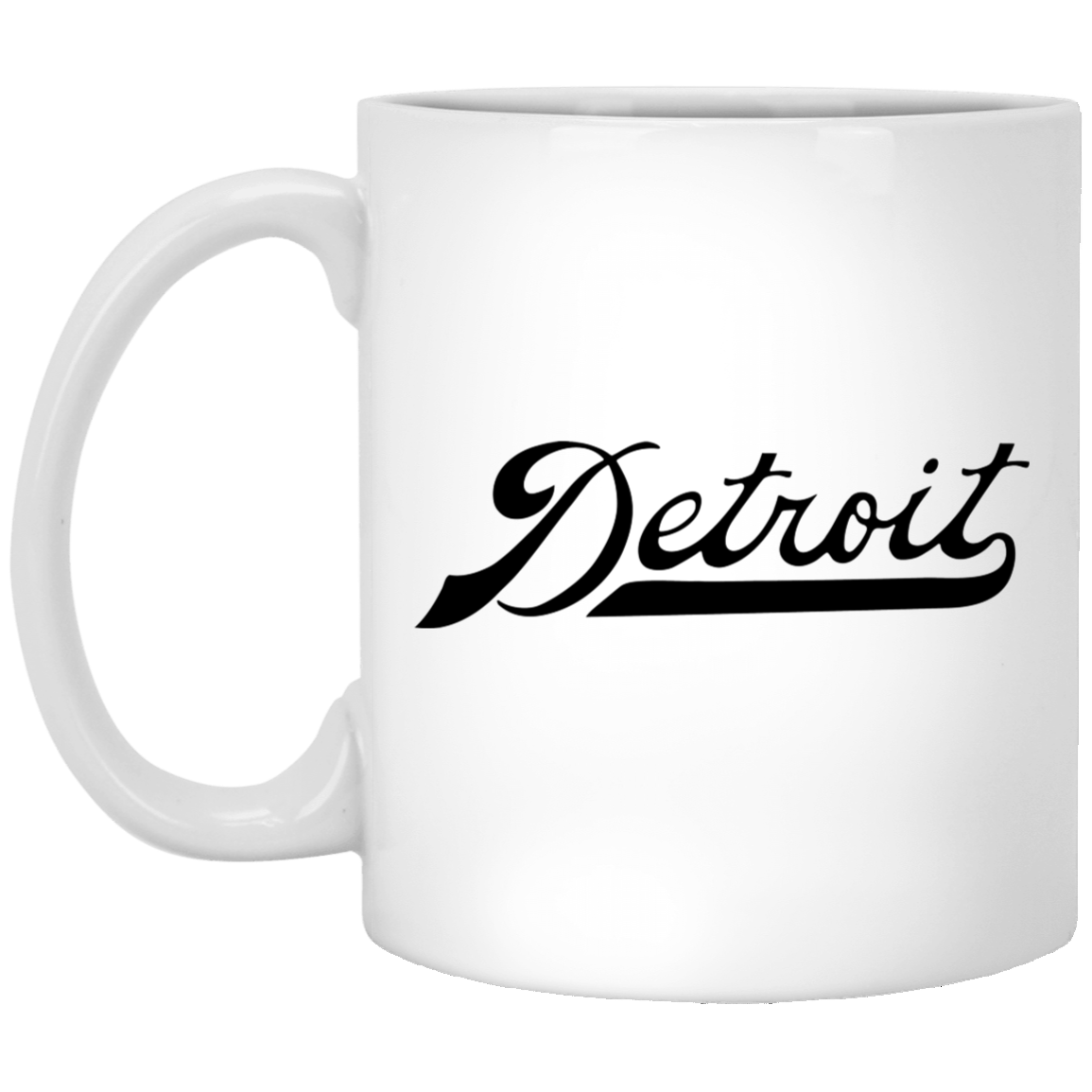 Detroit Work Script - Black White Mug