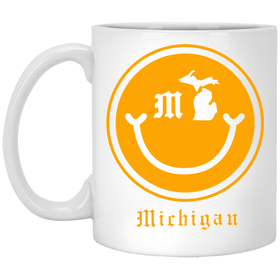 Michigan Smile - Gold White Mug