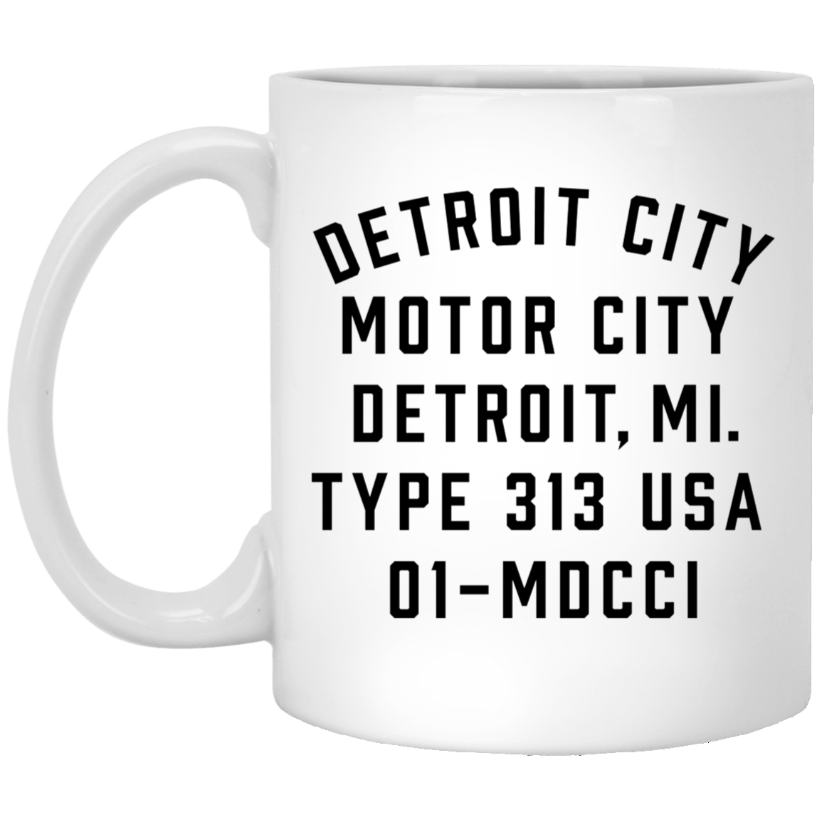 Detroit Work - Black White Mug