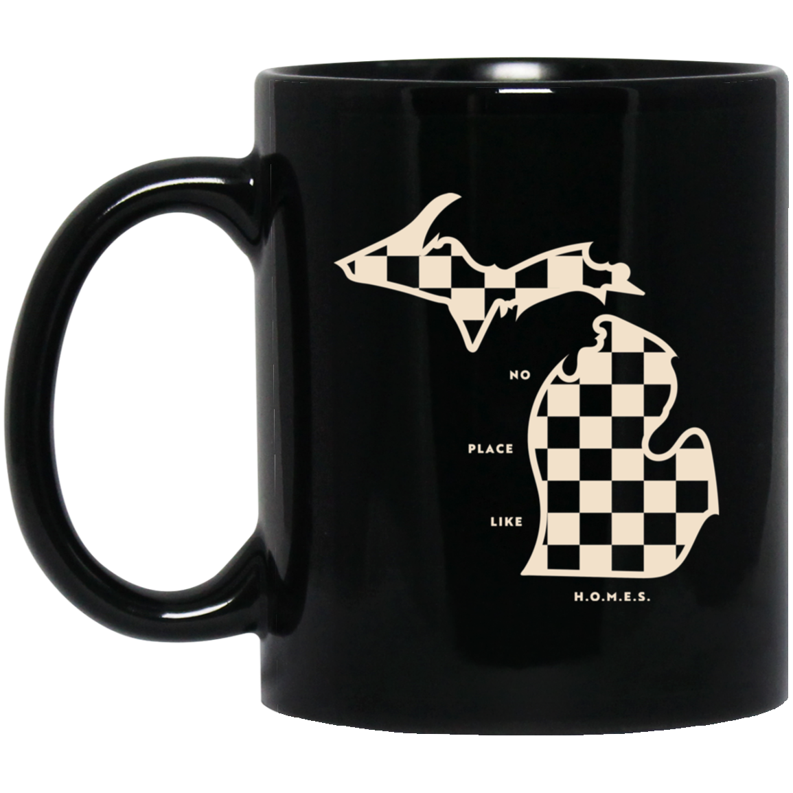 No Place Like Homes - Ivory Black Mug