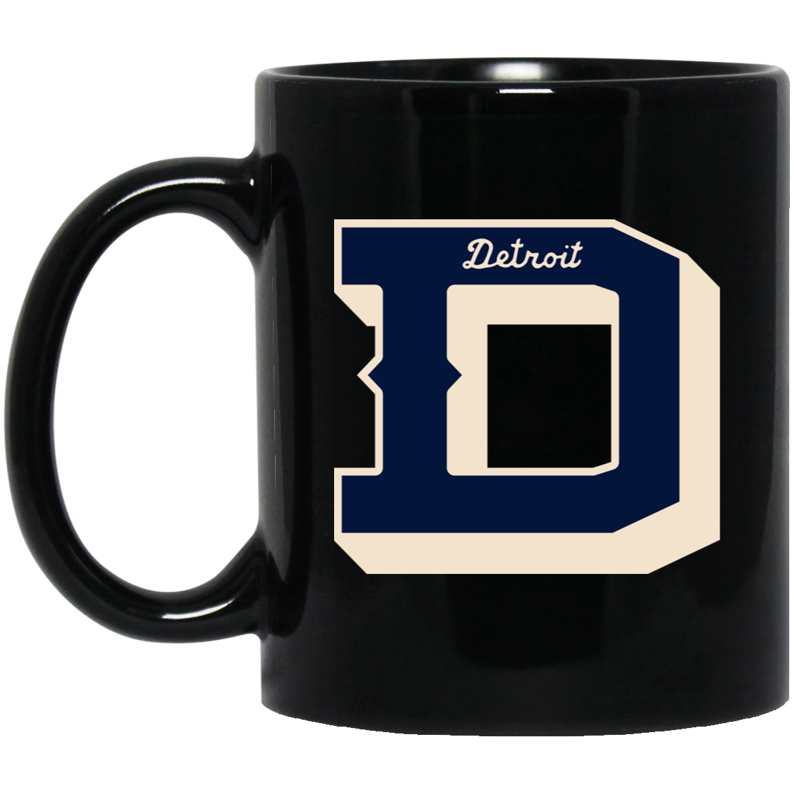 The D - Navy + Ivory Black Mug