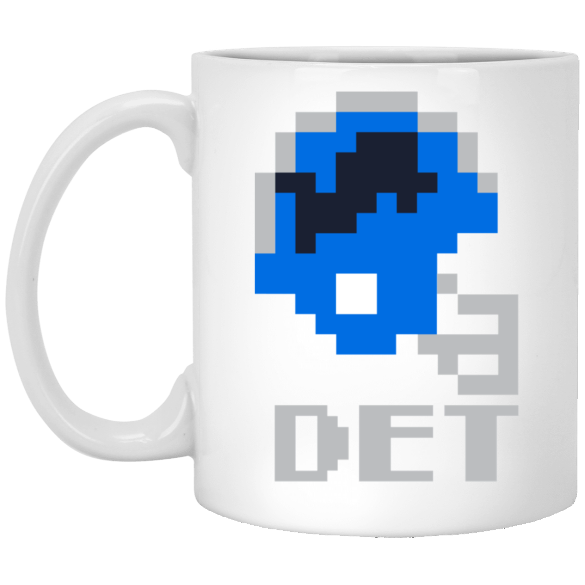 Detroit Football 8bit - Honolulu White Mug