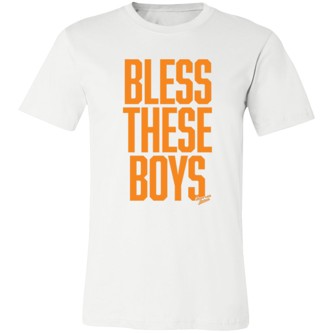 Bless These Boys - Block Font - Orange Unisex Classic T-Shirt