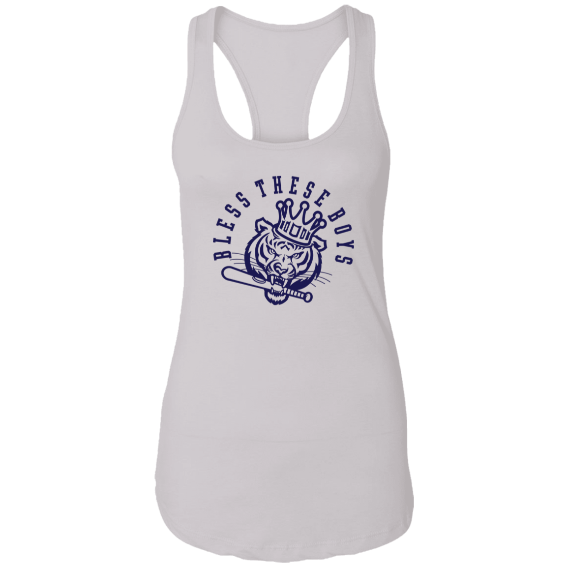 Bless These Boys - Navy Women's Racerback Tank